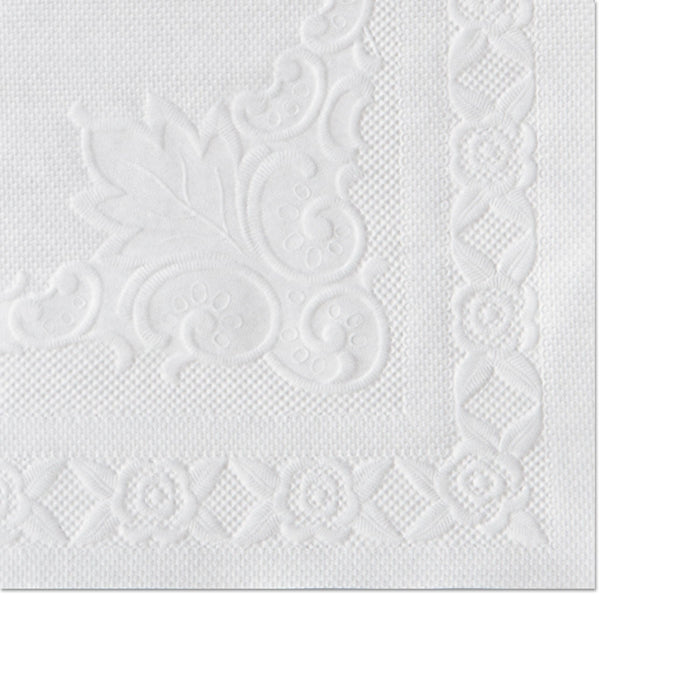 Hoffmaster Classic Embossed Straight Edge Placemats, 10 x 14, White, 1,000/Carton