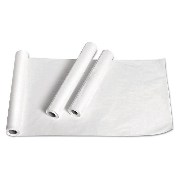 Medline Exam Table Paper, Deluxe Crepe, 18" x 125 ft, White, 12 Rolls/Carton
