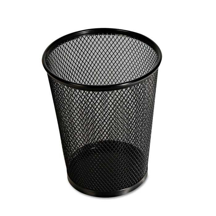 Universal Jumbo Steel Mesh Pencil Cup, 4.38" Diameter x 5.38"h, Black