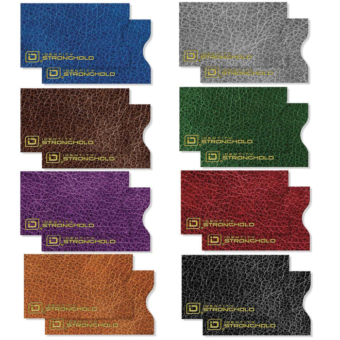 RFID Blocking Credit Card Sleeves - Leather Look 16 Pack by ID Stronghold