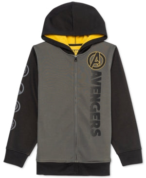Marvel Big Boys Avengers Hero Symbols Colorblocked Hoodie, Size Medium by Vanessa Jane