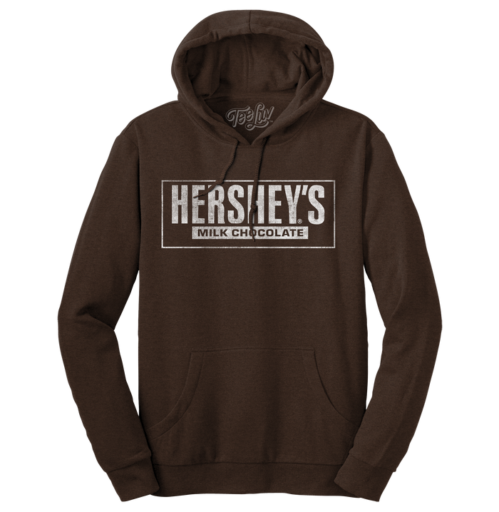 Hershey's Milk Chocolate Pullover Hooded Sweatshirt - Brown by Tee Luv