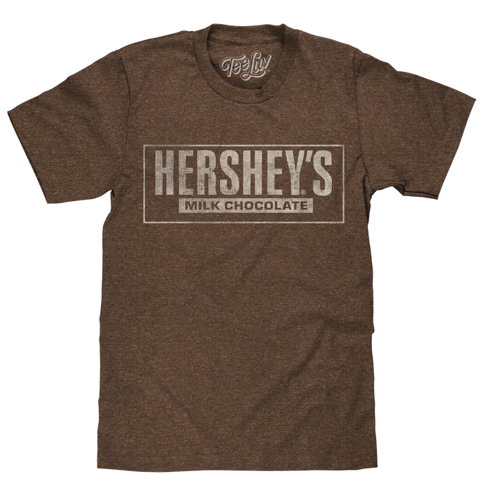 Hershey's Milk Chocolate T-Shirt - Brown Heather by Tee Luv