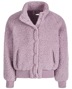 Jou Jou Big Girls Fleece Snap Jacket by Vanessa Jane