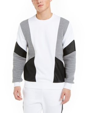 Inc Mens Ribbed Colorblocked Sweatshirt by Vanessa Jane