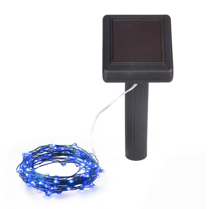 HunnyKome Solar Lighting 20 Ft. Solar Outdoor 100-Micro LED Bulb Purple Integrat by Vanessa Jane
