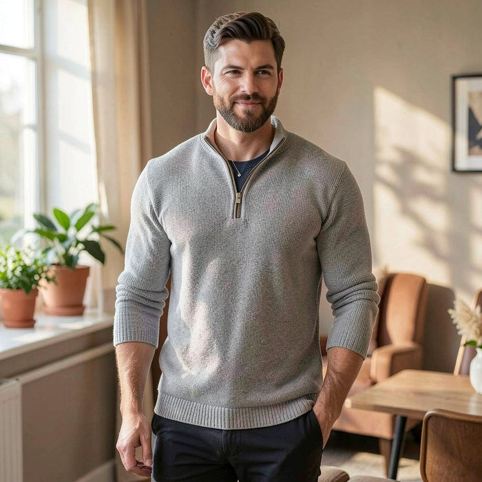Tasso Elba Mens Supima Cotton Textured 1/4-Zip Sweater, Size 2XL by Vanessa Jane