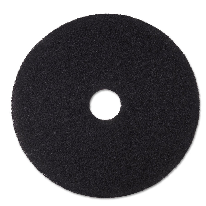 3M Low-Speed Stripper Floor Pad 7200, 18" Diameter, Black, 5/Carton