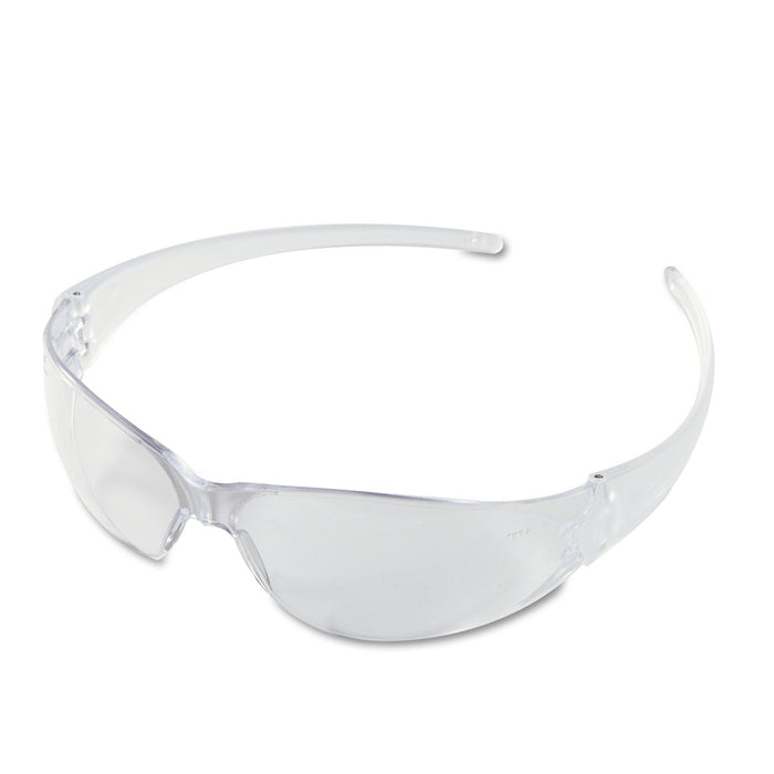 MCR Checkmate Wraparound Safety Glasses, CLR Polycarbonate Frame, Coated Clear Lens