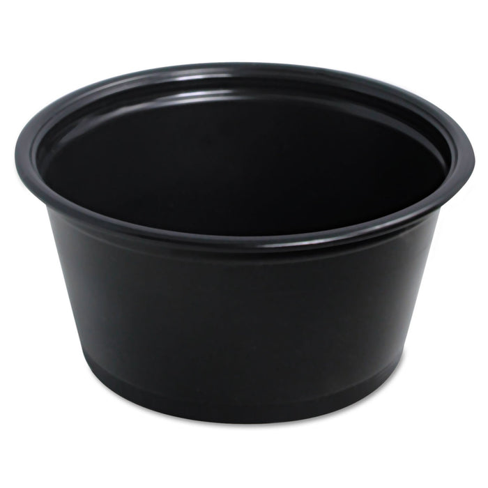 Dart Conex Complements Portion/Medicine Cups, 2 oz, Black, 125/Bag, 20 Bags/Carton