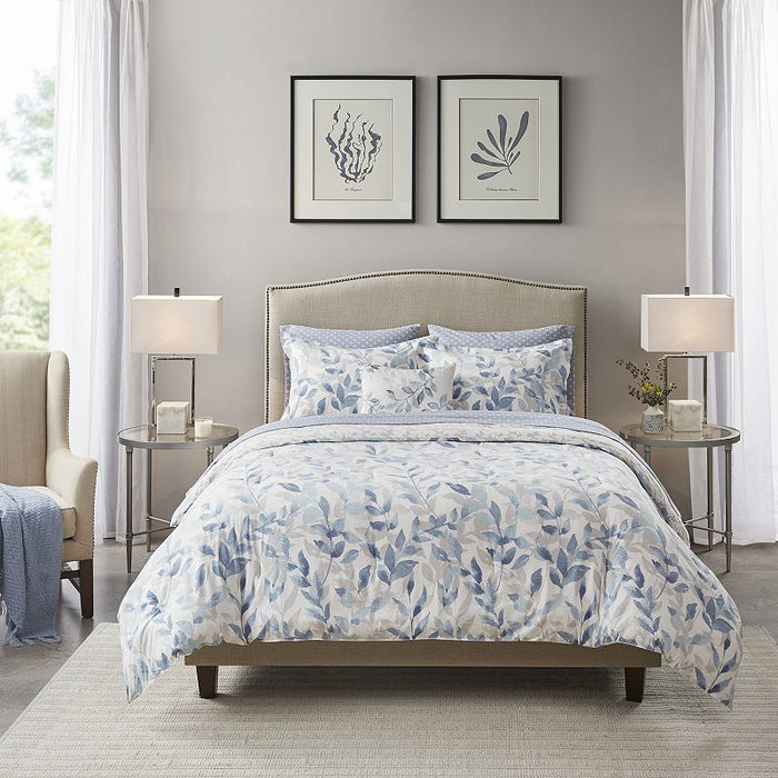 Madison Park Essentials Queen Thelma Reversible Comforter Set with Bed Sheets by Vanessa Jane