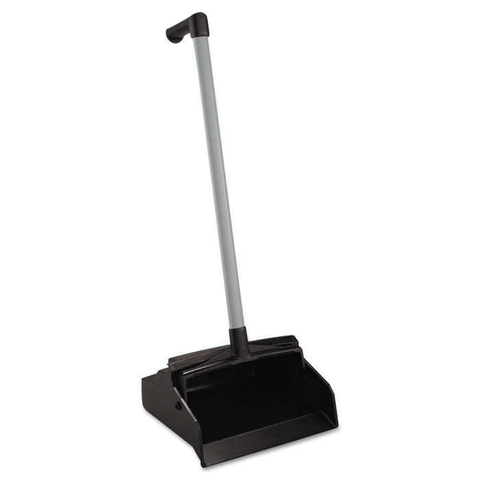 Impact LobbyMaster Plastic Lobby Dustpan, 12w x 32h, Plastic, Black Pan/White Handle, 6/Carton