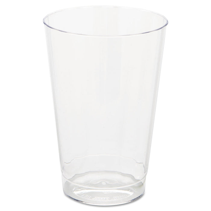 WNA Classic Crystal Plastic Tumblers, 12 oz, Clear, Fluted, Tall, 20 Pack, 12 Packs/Carton