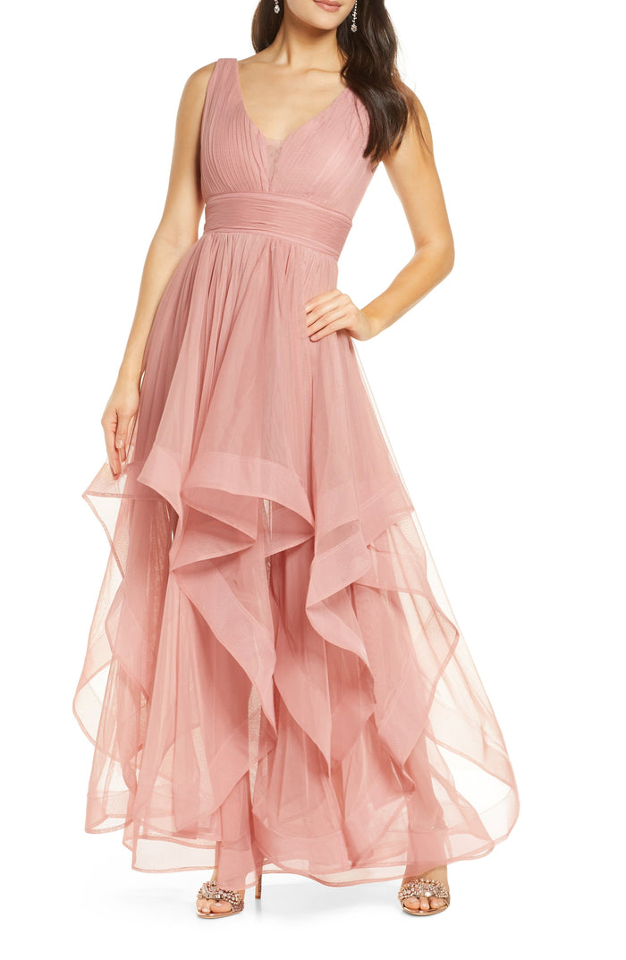 Sequin Hearts Juniors Layered-Mesh Gown by Vanessa Jane