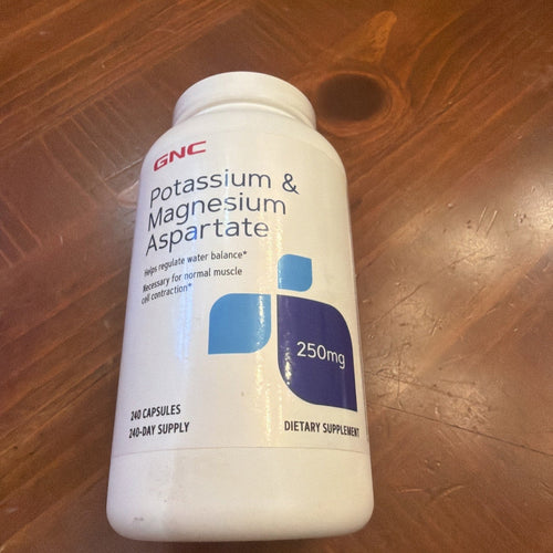 GNC Potassium and Magnesium Aspartate 250mg Supplement, 240 Count BB 4/28 by Price Is Right Miami
