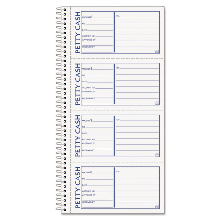 TOPS Petty Cash Receipt Book, Two-Part Carbonless, 5.5 x 11, 4/Page, 200 Forms