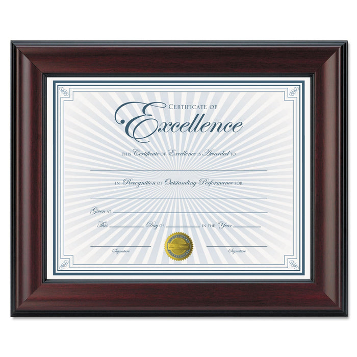 DAX Rosewood Document Frame, Wall-Mount, Plastic, 8.5 x 11