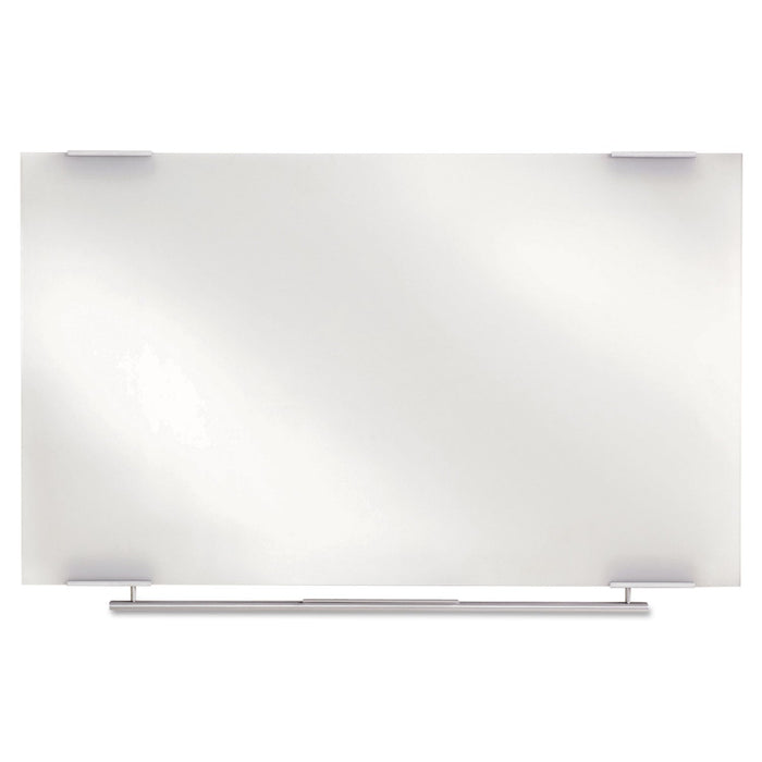 Iceberg Clarity Glass Dry Erase Board with Aluminum Trim, Frameless, 48 x 36