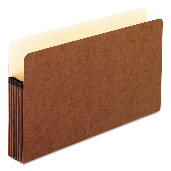 Pendaflex Standard Expanding File Pockets, 5.25" Expansion, Legal Size, Red Fiber, 10/Box