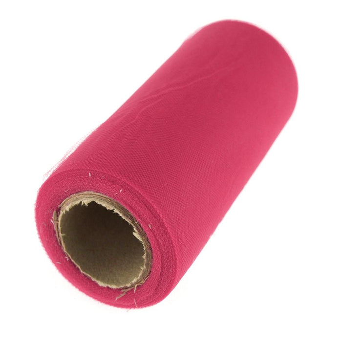 Premium American Tulle Spool Roll Made in the Usa 6-inch 25-yard Cerise by Vanessa Jane