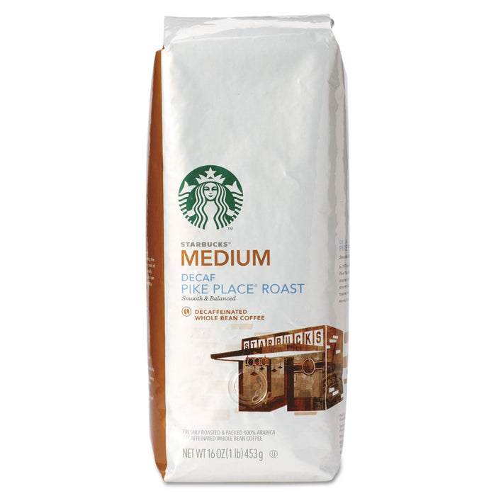 Starbucks Whole Bean Coffee, Decaf Pike Place Roast, 1 lb Bag