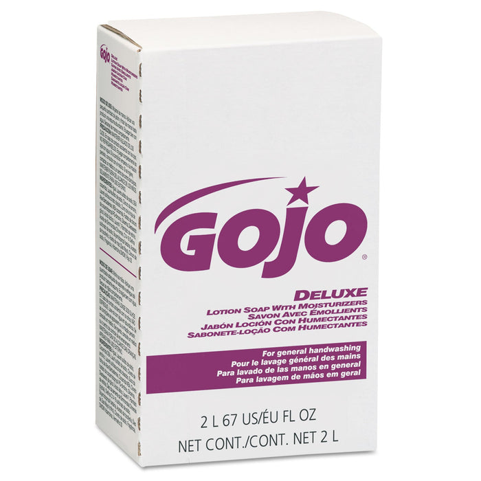 GOJO NXT Deluxe Lotion Soap with Moisturizers, Light Floral Liquid, 2,000 mL Refill, 4/Carton