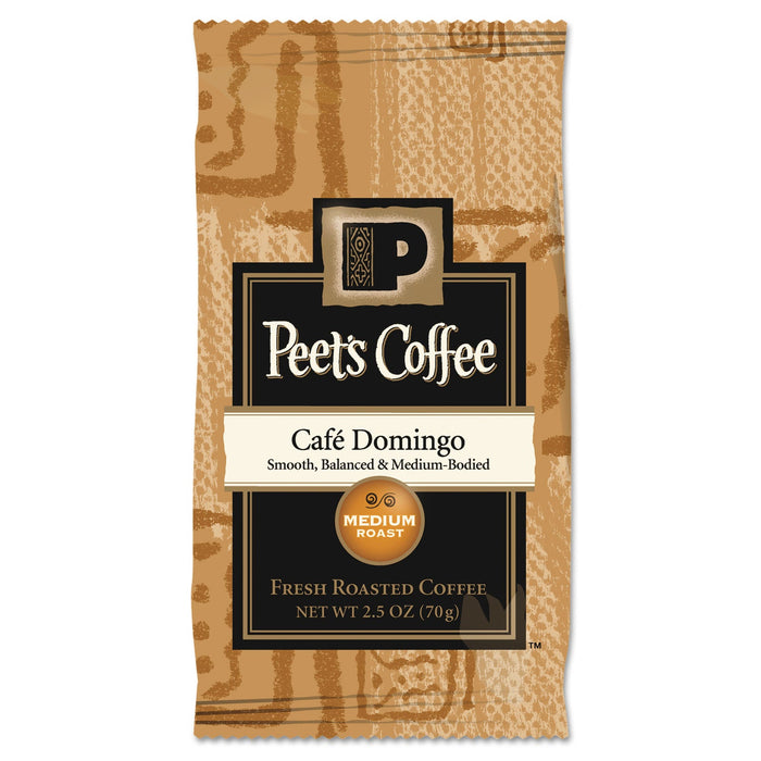 Peet's Coffee & Tea Coffee Portion Packs, Cafe Domingo Blend, 2.5 oz Frack Pack, 18/Box