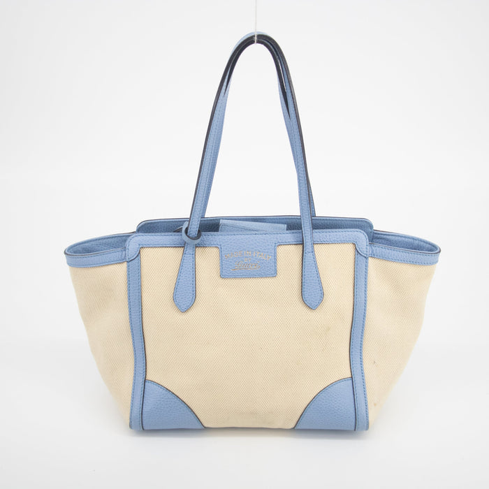 Gucci Beige x Brown Canvas Swing Tote - #1837 by Bolt Boutique