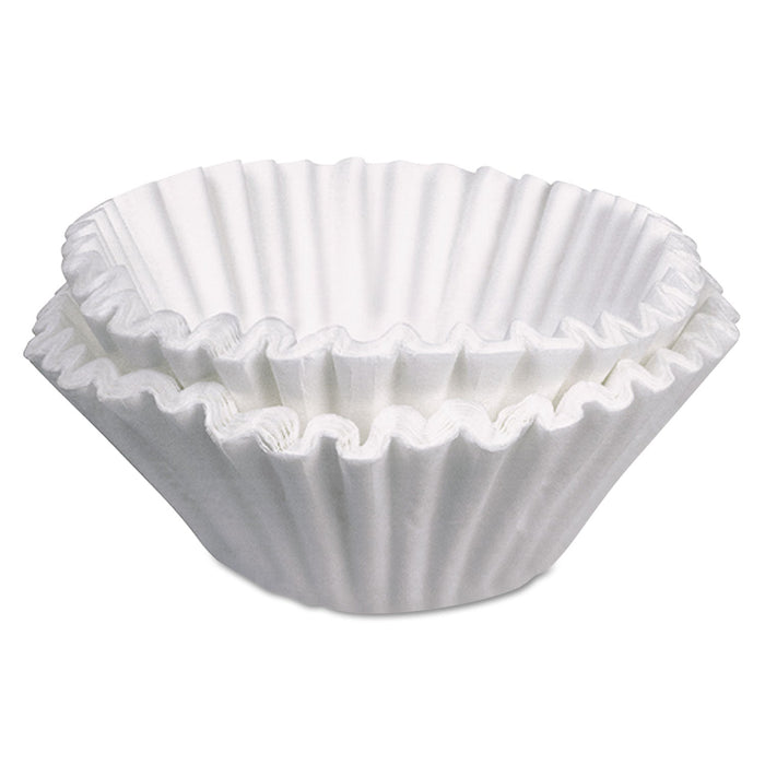 BUNN Commercial Coffee Filters, 10 gal Urn Style, Flat Bottom, 25/Cluster, 10 Clusters/Carton