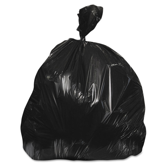 Heritage Low-Density Repro Can Liner, 55 gal, 1.5 mil, 36" x 58", Black, 100/Carton
