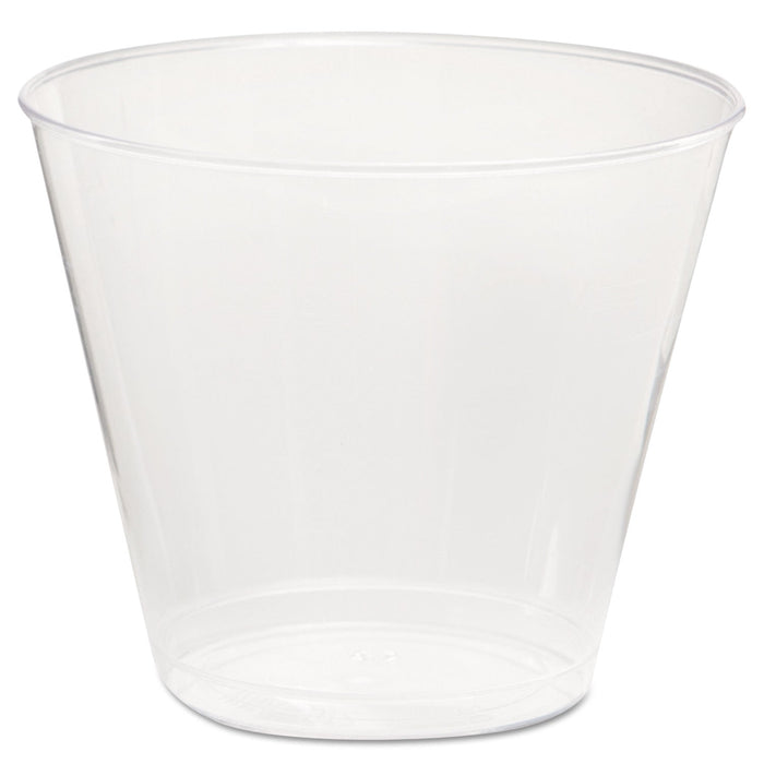 WNA Comet Plastic Tumbler, 5 oz, Clear, Squat, 50/Pack, 20 Packs/Carton