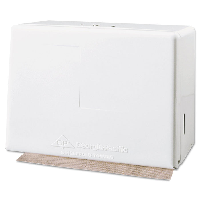 Georgia Pacific Space Saver Singlefold Towel Dispenser, Steel, 11.63 x 6.63 x 8.13, White
