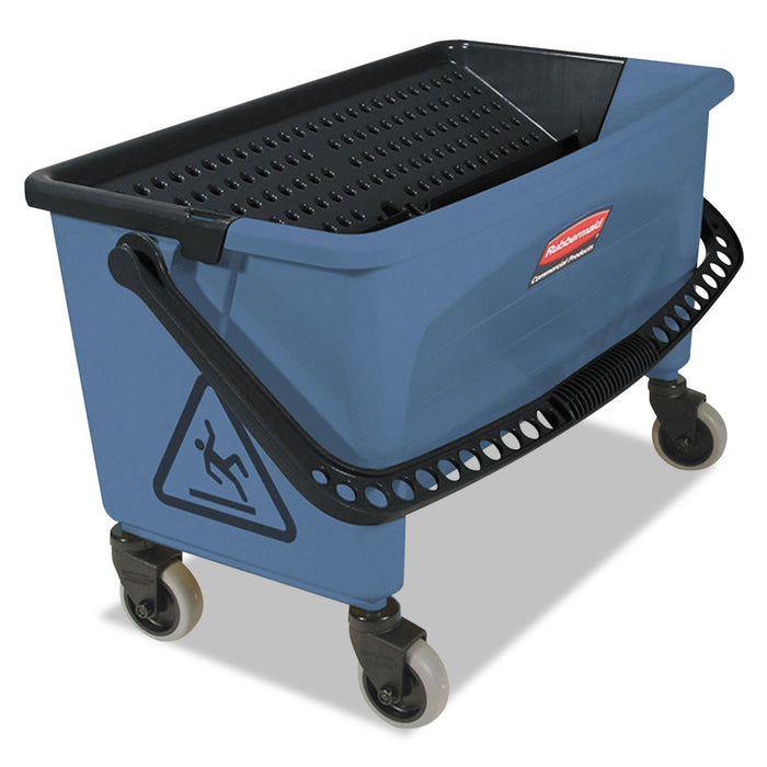 Rubbermaid Microfiber Finish Bucket, with Lid, 3 gal, Blue