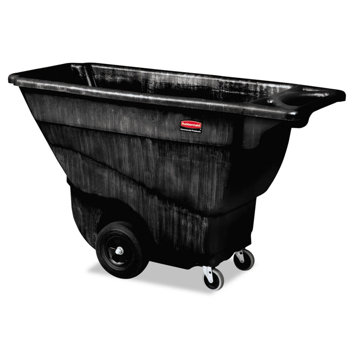 Rubbermaid Structural Foam Tilt Truck, Rectangular, 850 lb Capacity, Black