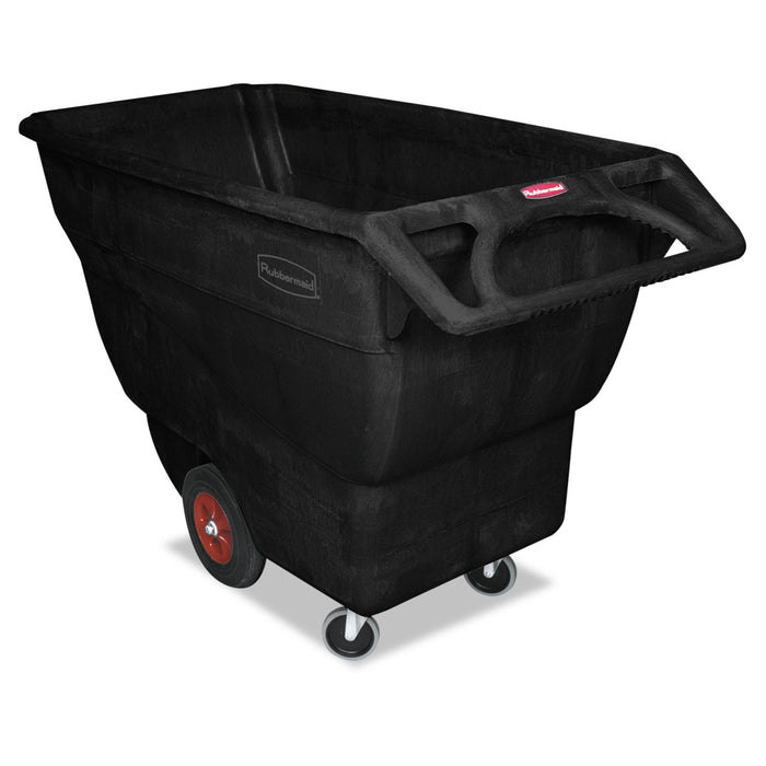 Rubbermaid Structural Foam Tilt Truck, Rectangular, 1,000 lb Capacity, Black