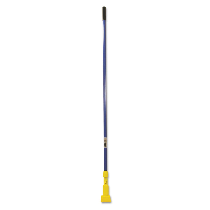 Rubbermaid Gripper Fiberglass Mop Handle, 1" dia x 60", Blue/Yellow