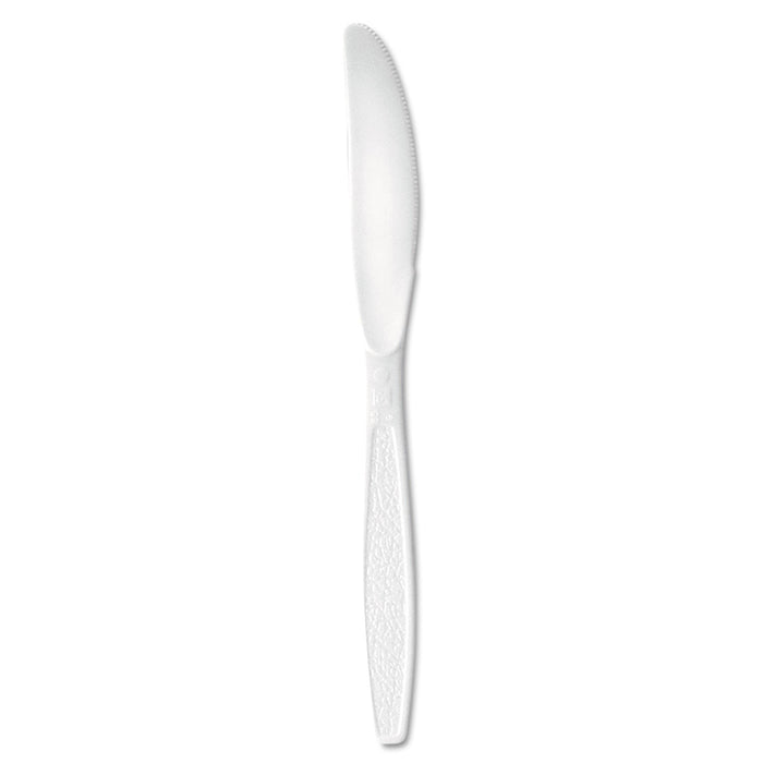 Dart Extra-Heavy Polystyrene Knives, White, Guildware Design, Bulk, 1,000/Case