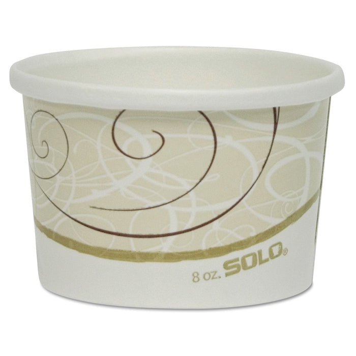 Dart Flexstyle Double Poly Paper Containers, 8 oz, Symphony Design, Paper, 25/Pack, 20 Packs/Carton