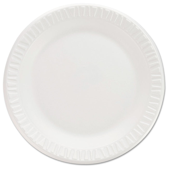 Dart Non-Laminated Foam Dinnerware, Plates, 7" dia, White, 125/Pack, 8 Packs/Carton