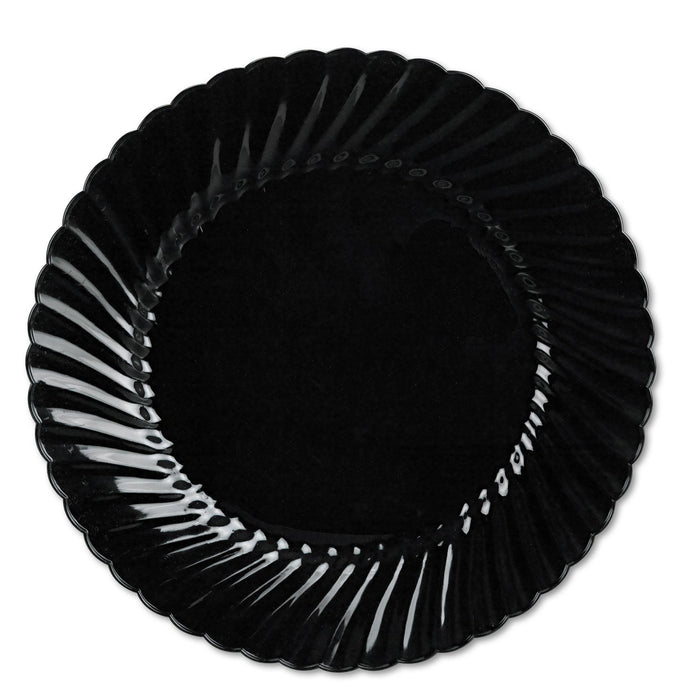 WNA Classicware Plates, Plastic, 10.25" dia, Black, 144/Carton