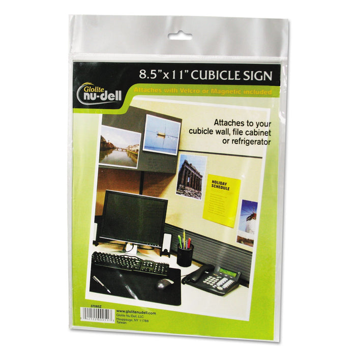 NuDell Clear Plastic Sign Holder, All-Purpose, 8.5 x 11