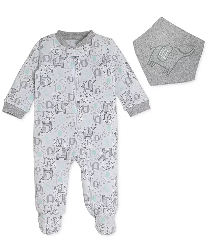 Chickpea Cutie Pie Baby Baby Boys 2-PC. Printed Cotton Coverall and Banda Set by Vanessa Jane