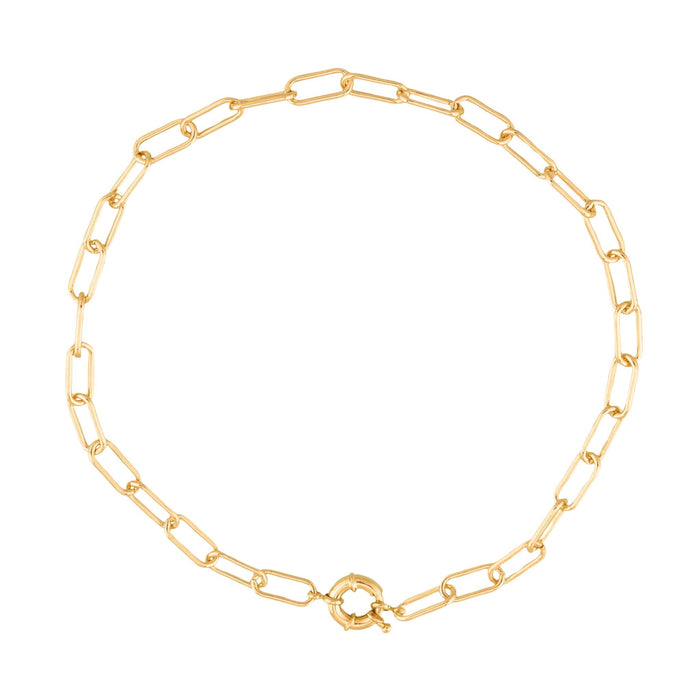 18K Gold-Filled Paper Clip Chain Necklace by Christina Greene