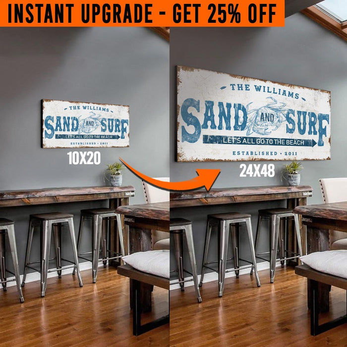 Upgrade Your 'Sand & Surf' (Style 1) Canvas To 24x48 Inches by Tailored Canvases