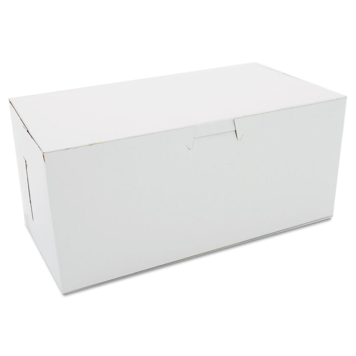 SCT White One-Piece Non-Window Bakery Boxes, 4 x 9 x 5, White, Paper, 250/Carton