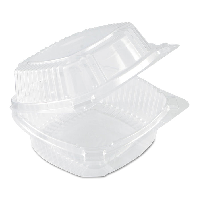 Pactiv Evergreen ClearView SmartLock Hinged Lid Container, 20 oz, 5.75 x 6 x 3, Clear, Plastic, 500/Carton