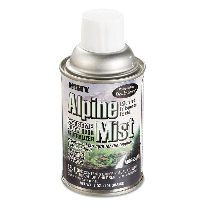 Misty Metered Odor Neutralizer Refills, Alpine Mist, 7 oz Aerosol Spray, 12/Carton