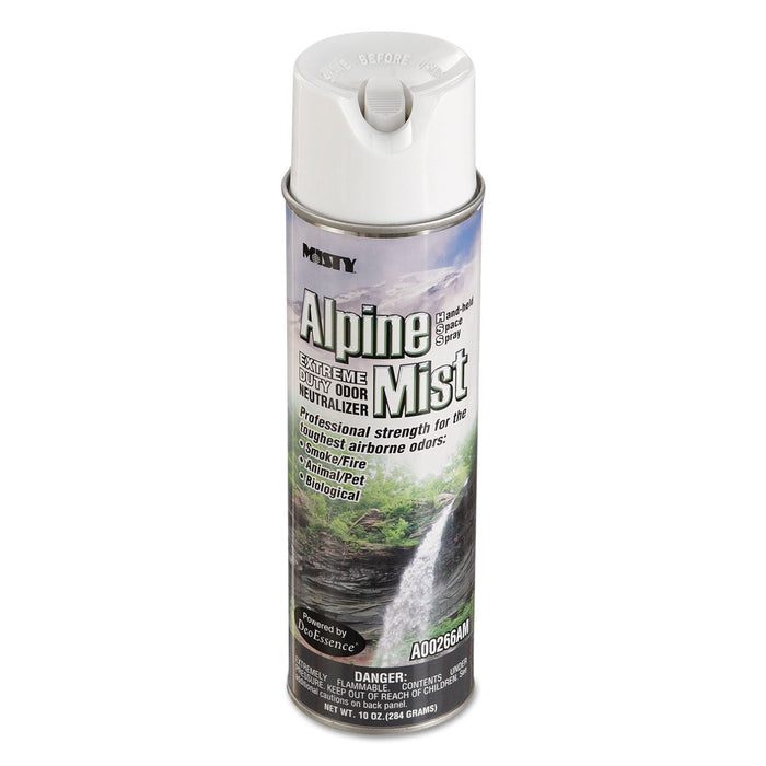Misty Hand-Held Odor Neutralizer, Alpine Mist, 10 oz Aerosol Spray, 12/Carton