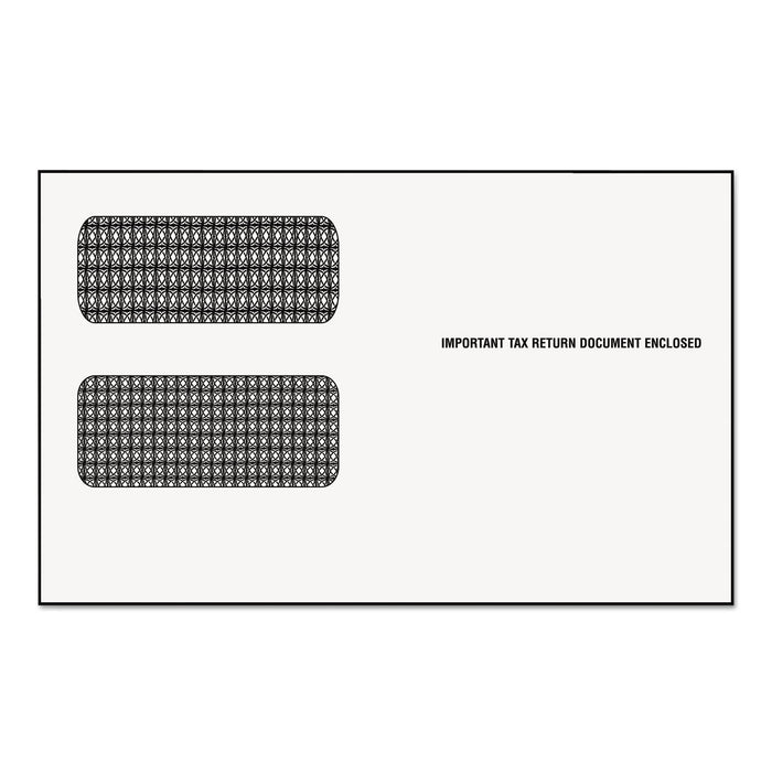 TOPS 1099 Double Window Envelope, Commercial Flap, Gummed Closure, 5.63 x 9, White, 24/Pack