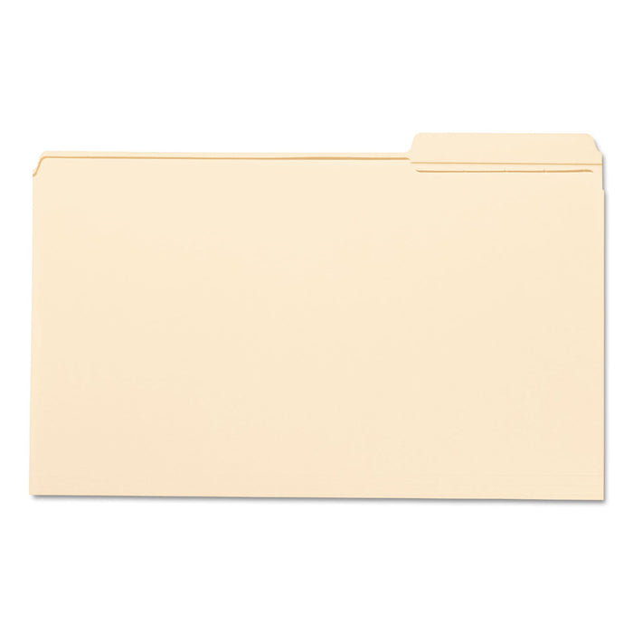 Smead Reinforced Tab Manila File Folders, 1/3-Cut Tabs: Right Position, Legal Size, 0.75" Expansion, 11-pt Manila, 100/Box